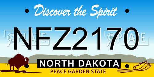 NFZ2170 North Dakota License Plate
