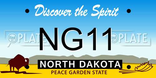 NG11 North Dakota License Plate