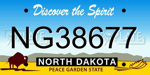 NG38677 North Dakota License Plate