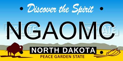 NGAOMC North Dakota License Plate