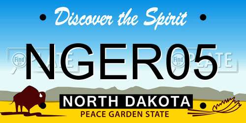 NGER05 North Dakota License Plate