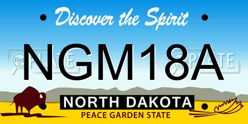 NGM18A North Dakota License Plate