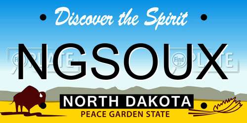 NGSOUX North Dakota License Plate