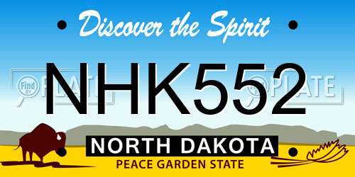 NHK552 North Dakota License Plate