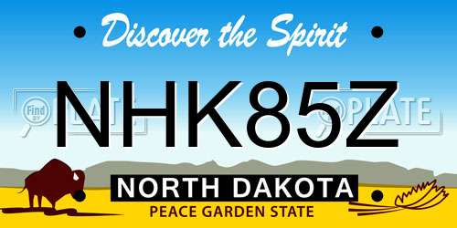 NHK85Z North Dakota License Plate