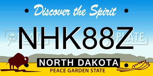 NHK88Z North Dakota License Plate