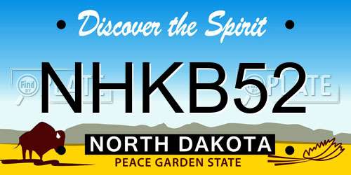 NHKB52 North Dakota License Plate