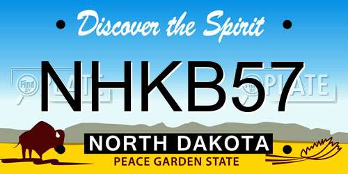 NHKB57 North Dakota License Plate