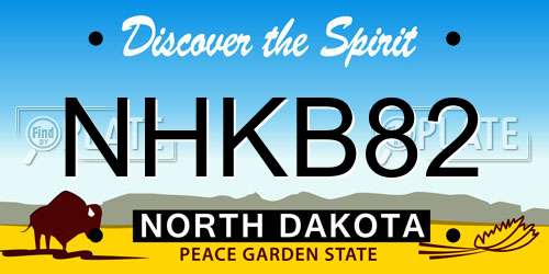 NHKB82 North Dakota License Plate