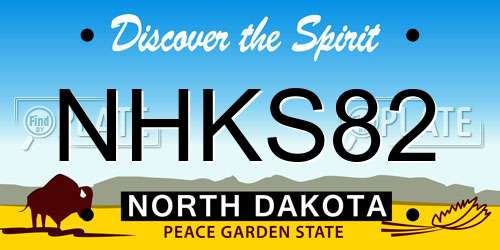 NHKS82 North Dakota License Plate