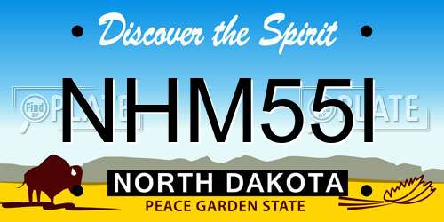 NHM55I North Dakota License Plate