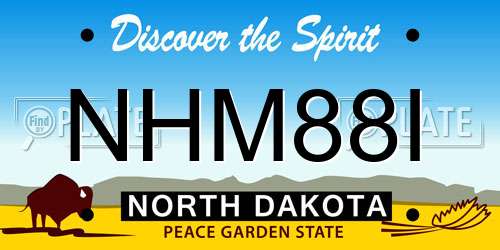 NHM88I North Dakota License Plate