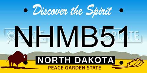 NHMB51 North Dakota License Plate