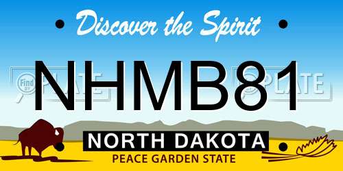 NHMB81 North Dakota License Plate