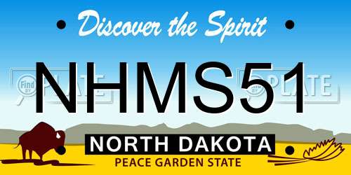 NHMS51 North Dakota License Plate
