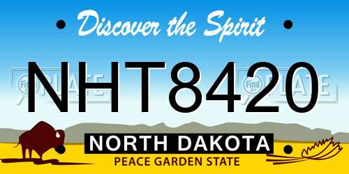 NHT8420 North Dakota License Plate