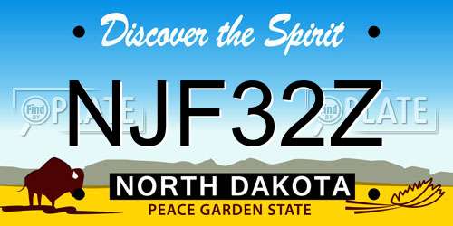 NJF32Z North Dakota License Plate