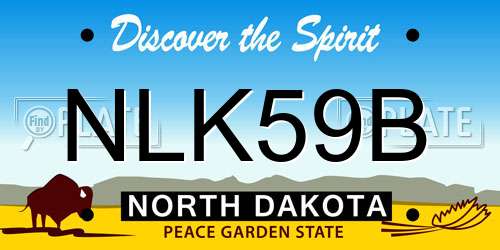 NLK59B North Dakota License Plate