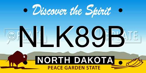 NLK89B North Dakota License Plate