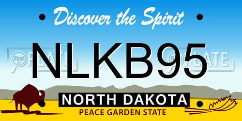 NLKB95 North Dakota License Plate