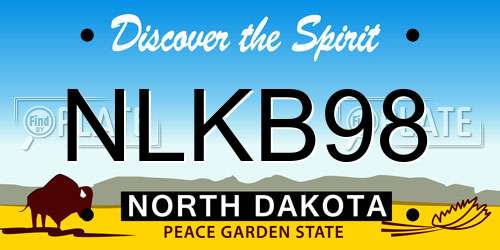 NLKB98 North Dakota License Plate