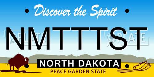 NMTTTST North Dakota License Plate