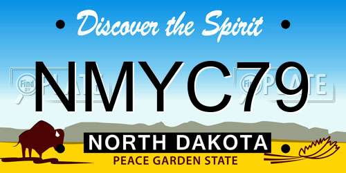 NMYC79 North Dakota License Plate