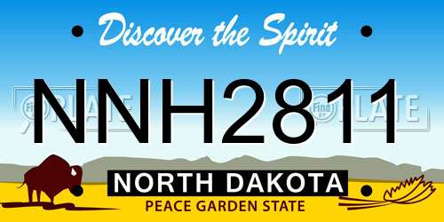 NNH2811 North Dakota License Plate