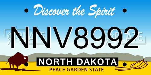 NNV8992 North Dakota License Plate