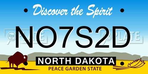 NO7S2D North Dakota License Plate