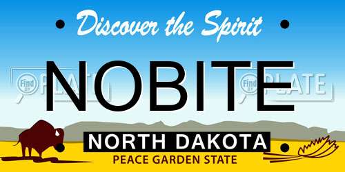 NOBITE North Dakota License Plate