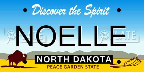 NOELLE North Dakota License Plate