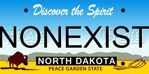 NONEXIST North Dakota License Plate