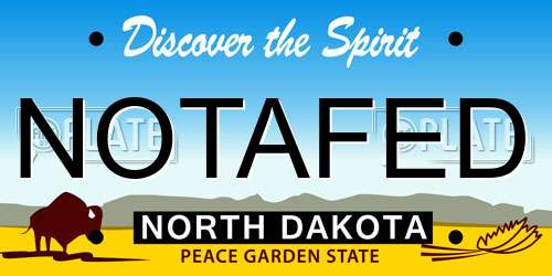 NOTAFED North Dakota License Plate