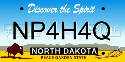 NP4H4Q North Dakota License Plate