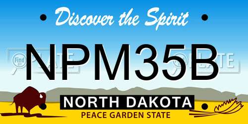 NPM35B North Dakota License Plate