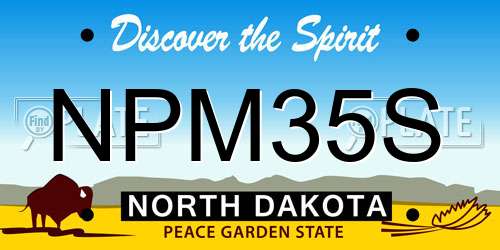 NPM35S North Dakota License Plate