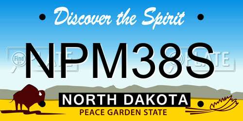 NPM38S North Dakota License Plate