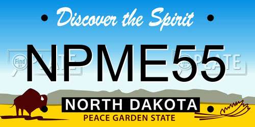 NPME55 North Dakota License Plate