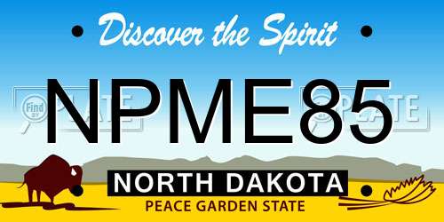 NPME85 North Dakota License Plate