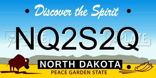 NQ2S2Q North Dakota License Plate