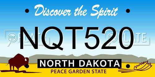NQT520 North Dakota License Plate