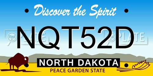 NQT52D North Dakota License Plate