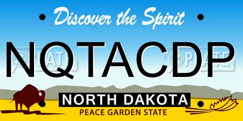 NQTACDP North Dakota License Plate