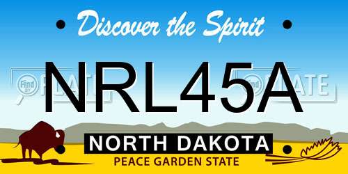 NRL45A North Dakota License Plate