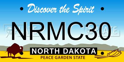 NRMC30 North Dakota License Plate