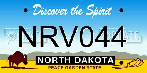 NRV044 North Dakota License Plate