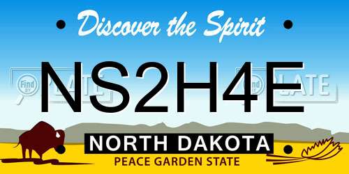 NS2H4E North Dakota License Plate
