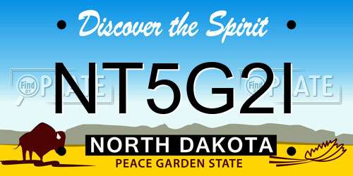 NT5G2I North Dakota License Plate
