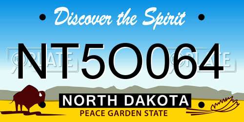 NT5O064 North Dakota License Plate